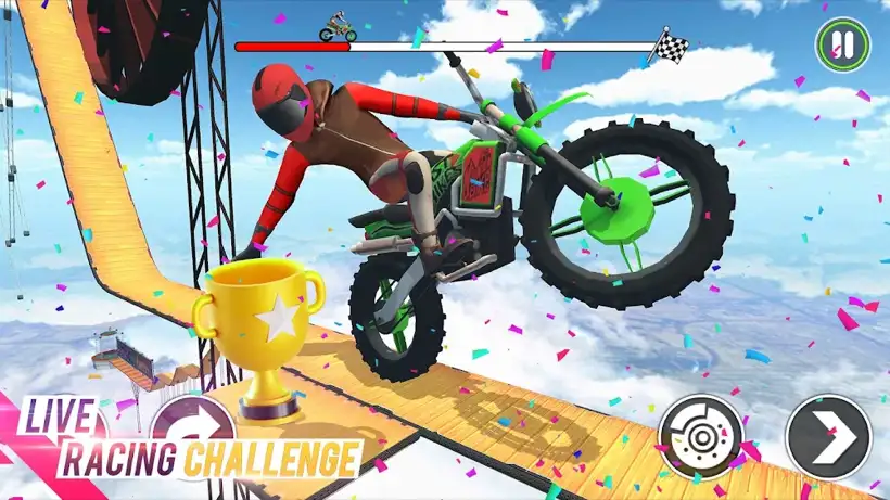 Gameplay screenshot of Bike Stunt 3D - Bike Games