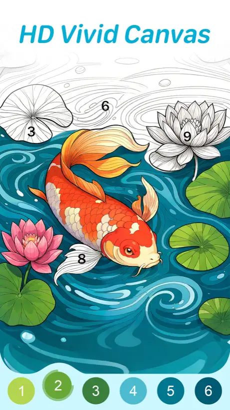 Gameplay screenshot of Easy Color: Color by Number